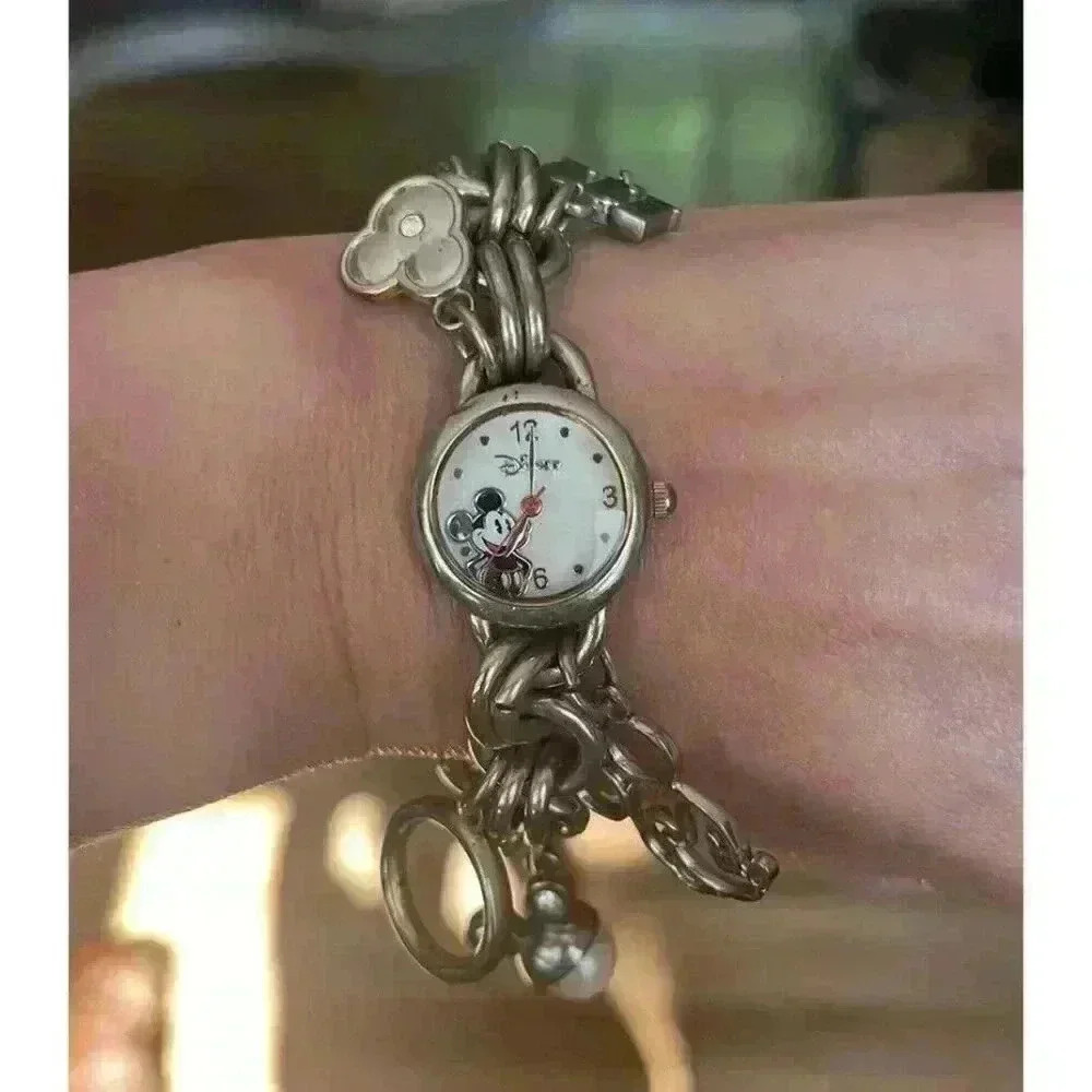 Disney Watch Charm Bracelet Accutime Watch Corp Mickey Mouse